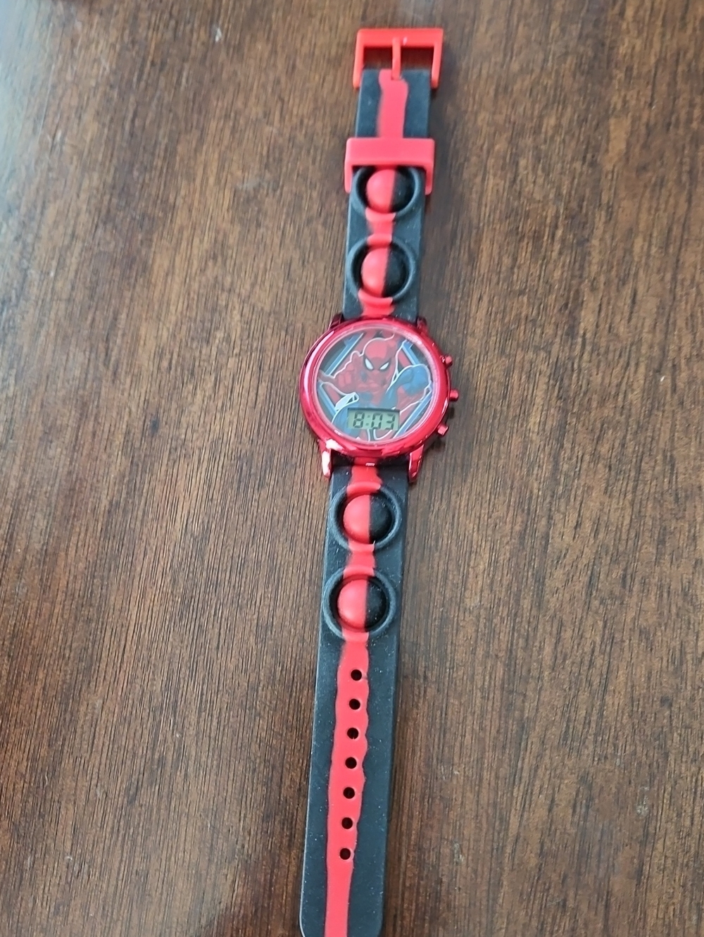 Marvel Red & Black Kids Silicone Watch